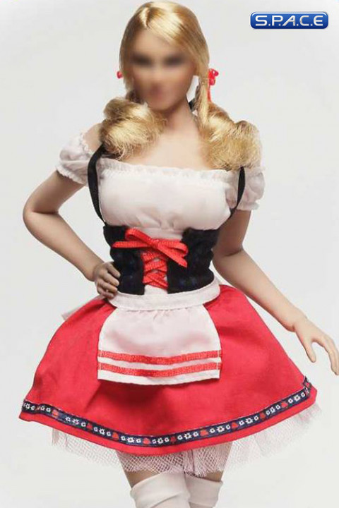 1/6 Scale red Dirndl Cosplay Clothing Set
