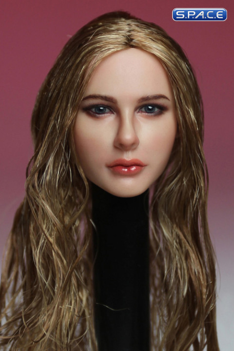 1/6 Scale Female Head Sculpt (blonde wet-look hair)