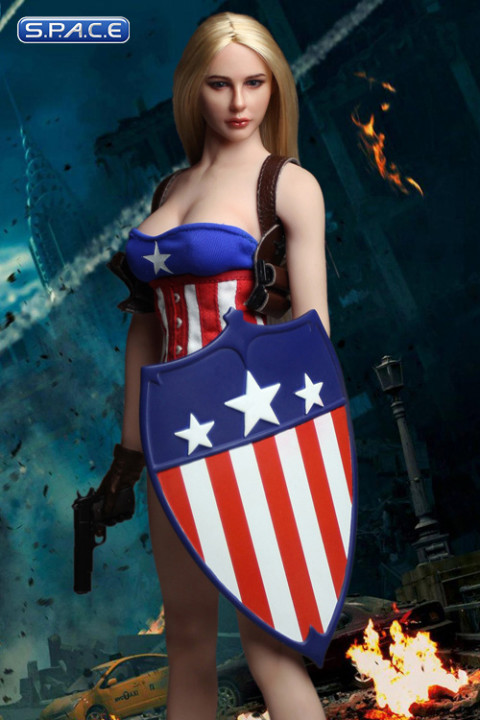 1/6 Scale Female America Cosplay Set