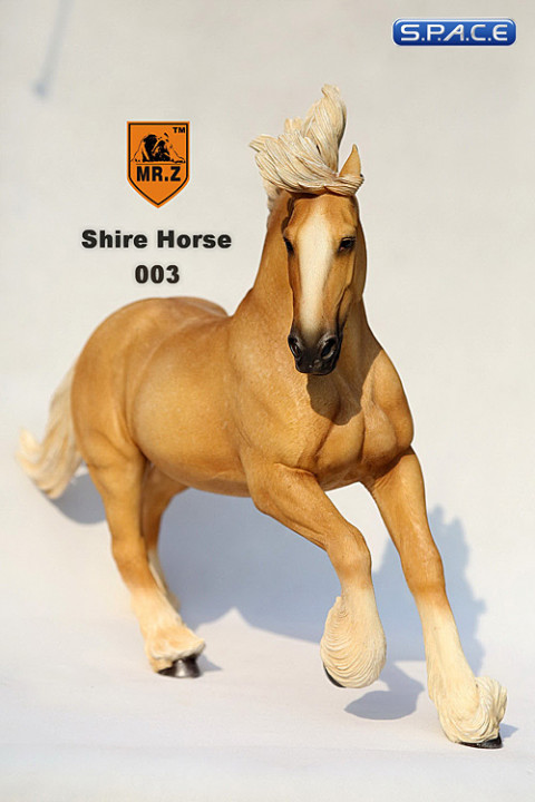 1/6 Scale beige Shire Horse