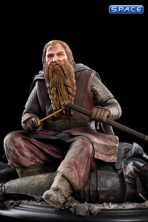 Gimli the Dwarf on Uruk-Hai 43 Mini-Statue (Lord of the Rings)