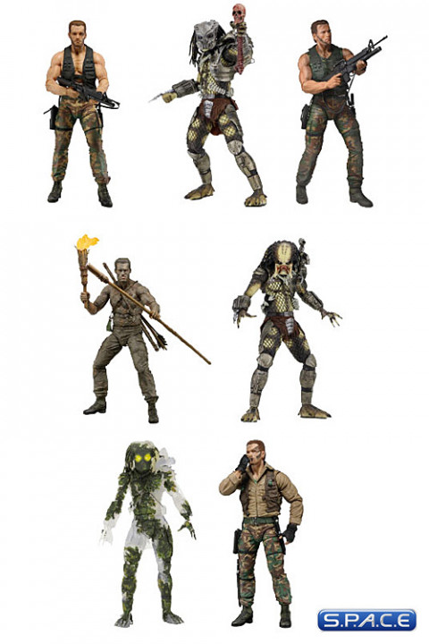 Complete Set of 7: Predator 30th Anniversary Series 1 (Predator)