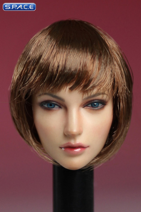 1/6 Scale Female Head Sculpt (brown short Hair)