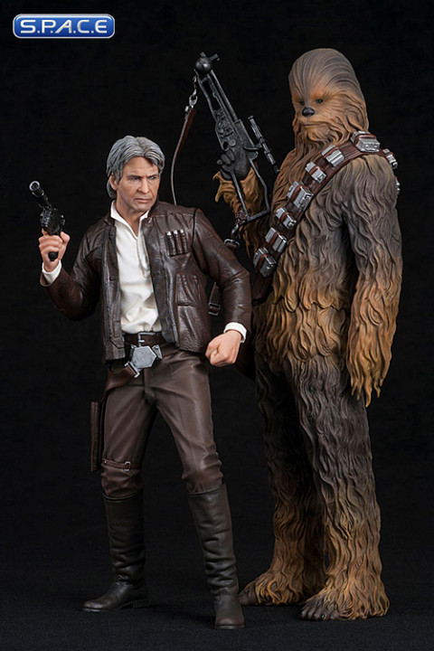 1/10 Scale Han Solo & Chewbacca 2-Pack ARTFX+ (Star Wars: The Force Awakens)