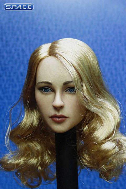1/6 Scale female Head Sculpt blonde hair