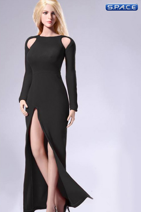 1/6 Scale Bare-Shouldered Evening Dress Suit black
