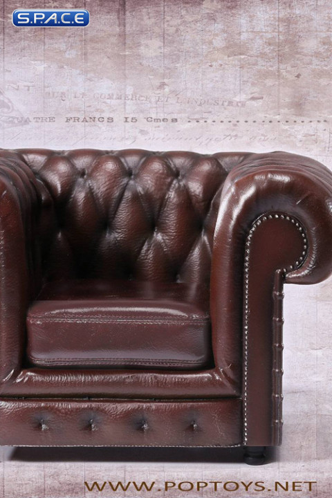 1/6 Scale British Single Sofa brown