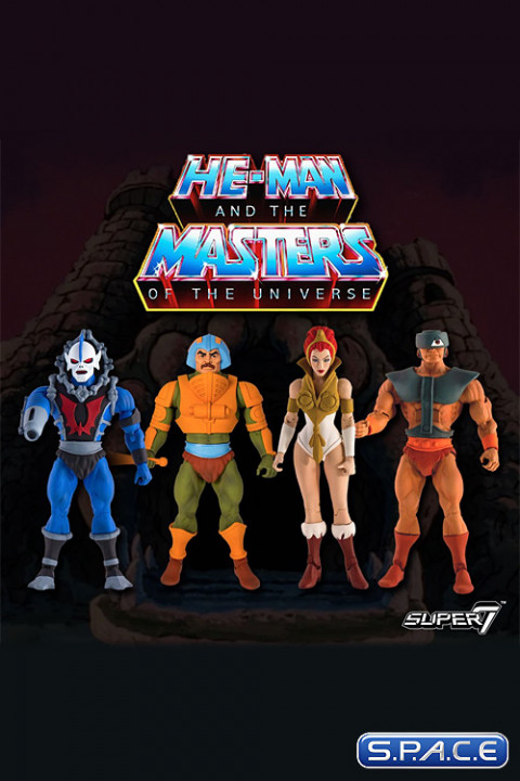 4er Komplettsatz: MOTU Club Grayskull Figures Wave 1 (He-Man and the Masters of the Universe)