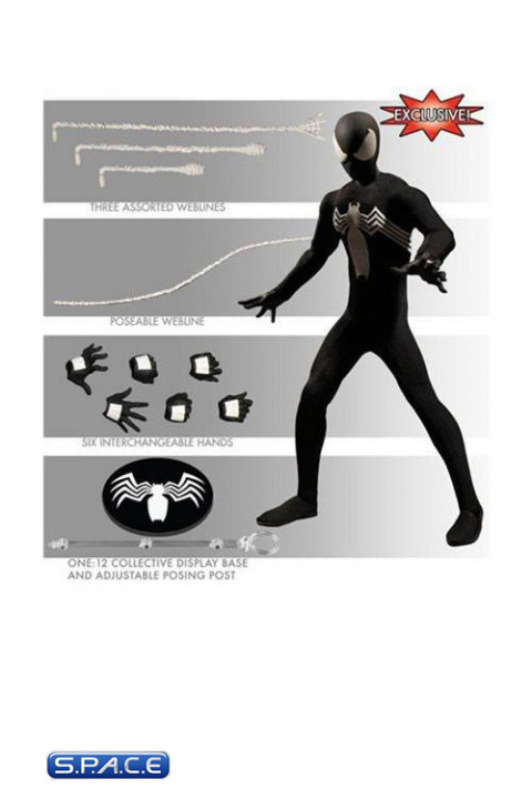 1/12 Scale Black Suit Spider-Man Previews Exclusive One:12 Collective (Marvel)