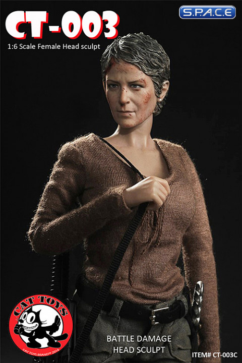 1/6 Scale Carol battle damaged Head Sculpt