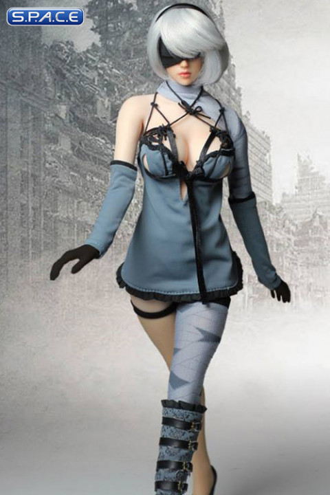 1/6 Scale blue Robot Girl Cosplay Set