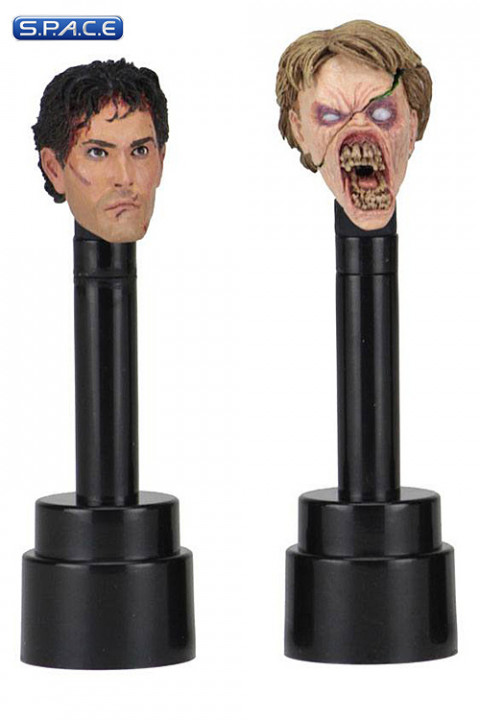 NECA Action Figure Head Display Stand black (3er Set)