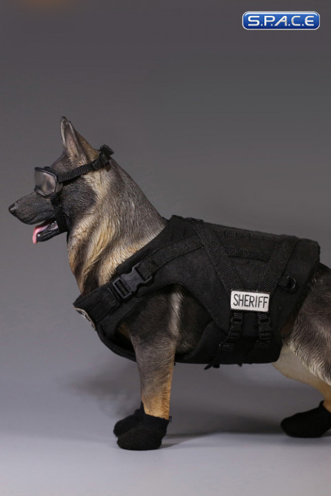 1/6 Scale black Tactical K9 Body Armor