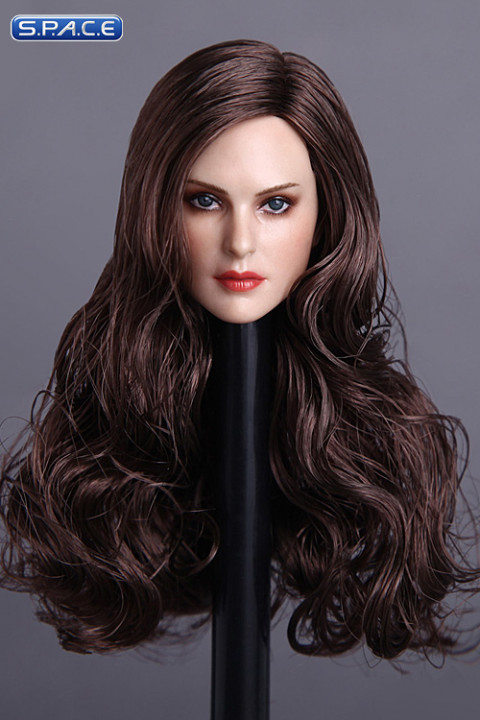 1/6 Scale European / American beauty Head Sculpt with dark brown hair