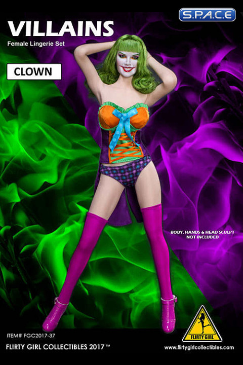 1/6 Scale Clown Super Hero Lingerie Set