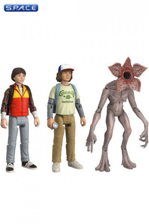 Dustin, Will & Demogorgon ReAction Figure 3-Pack (Stranger Things)