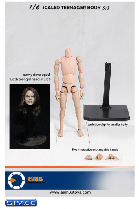 1/6 Scale Teenager Body 2.0 with angry Girl Head Sculpt