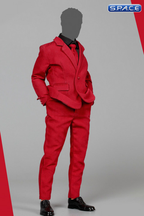 1/6 Scale Slim Suit Set red