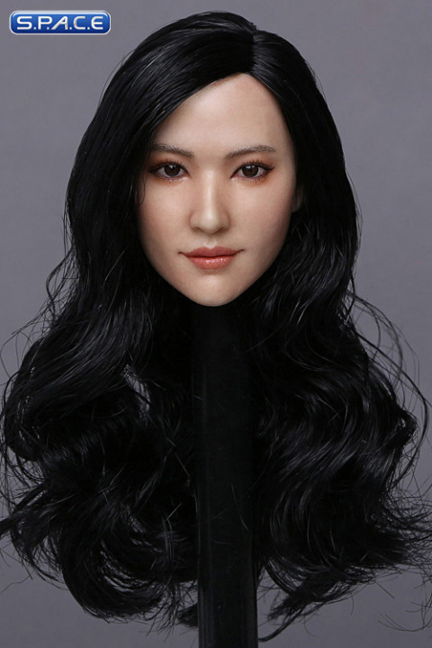 1/6 Scale Yuna Head Sculpt (long black hair)