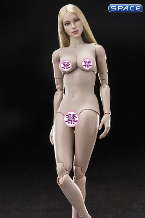 1/6 Scale Supermodel Female Body with golden straight hair Head Sculpt