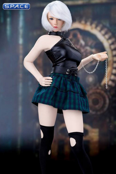 1/6 Scale Punk Girl Set with blue skirt