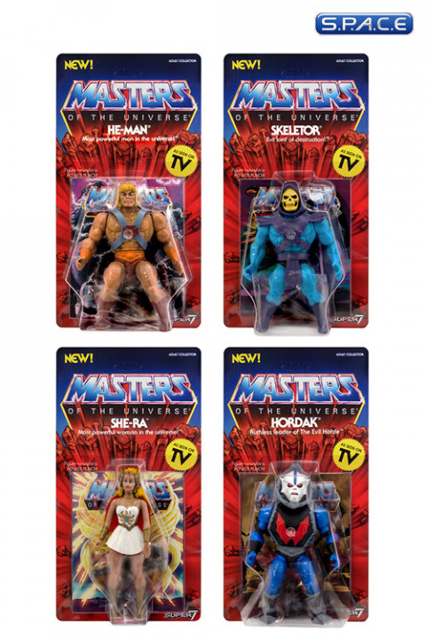 4er Komplettsatz: MOTU Vintage Wave 1 (Masters of the Universe)