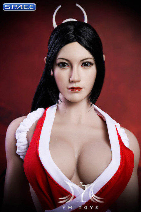 1/6 Scale Ayumi Head Sculpt (pale skin with black ponytail)
