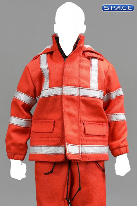 1/6 Scale red fluorescence working Suit Set