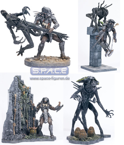 Complete Set of 4 : Alien vs. Predator Series 2