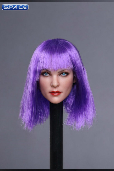 1/6 Scale Mila Head Sculpt (straight purple Hair)