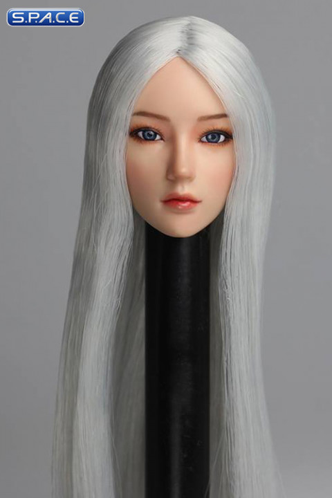 1/6 Scale Mika Head Sculpt (white Hair)