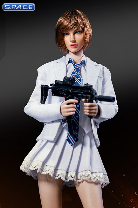 1/6 Scale light blue battle girl Uniform Set