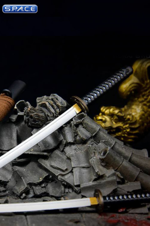 1/6 Scale black Samurai Sword Set