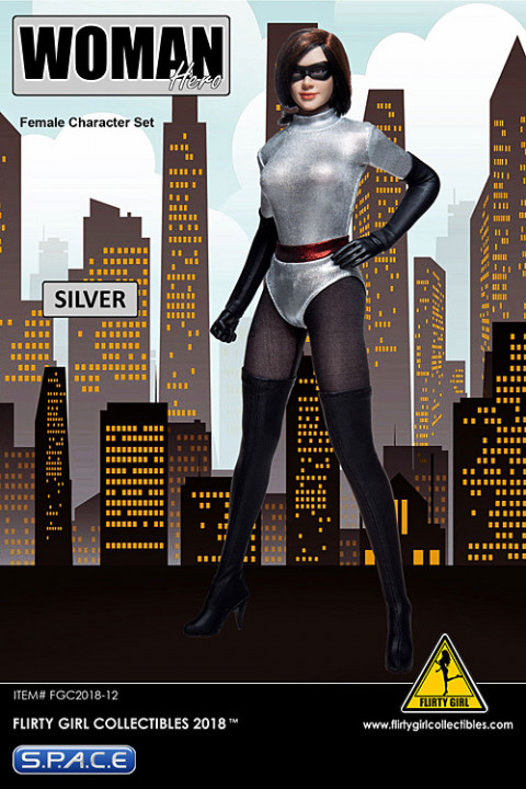 1/6 Scale silver Woman Hero Set