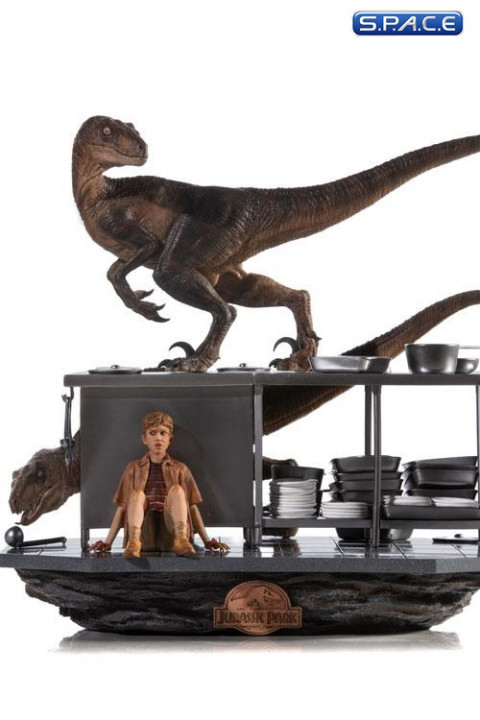 1/10 Scale Velociraptors in the Kitchen Diorama Art Scale (Jurassic Park)