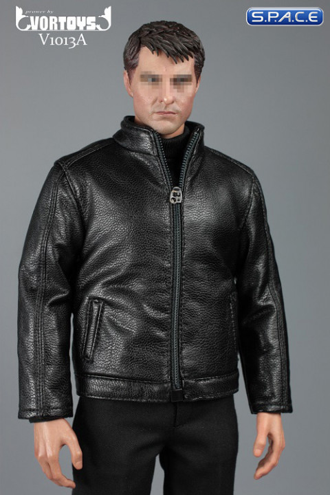 1/6 Scale black Spy Killer Leather Jacket Set