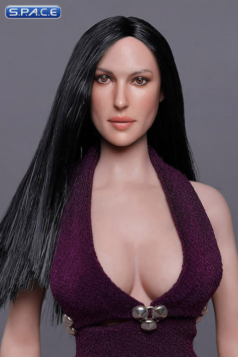 1/6 Scale Melanie Head Sculpt (long black hair)