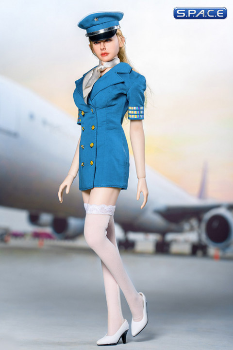 1/6 Scale blue Stewardess Clothing Set