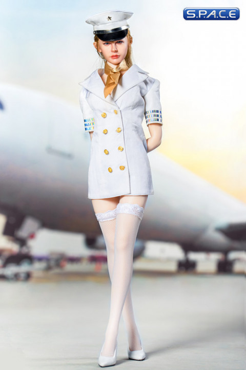 1/6 Scale white Stewardess Clothing Set