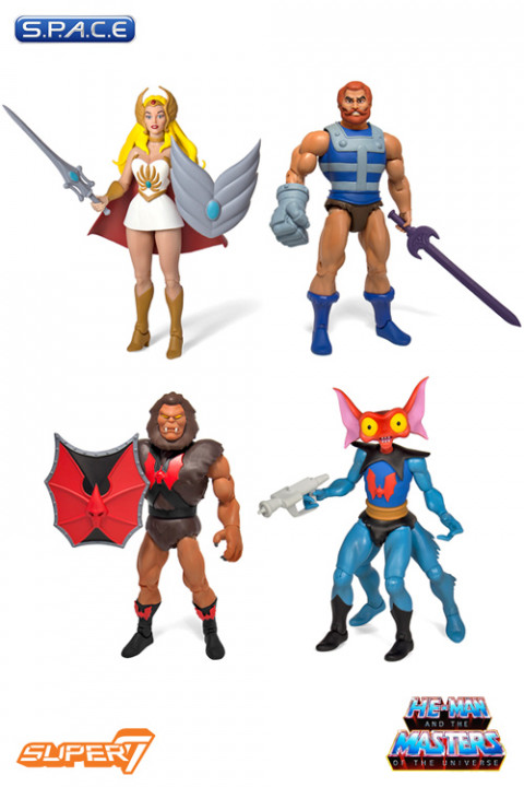 4er Komplettsatz: MOTU Club Grayskull Figures Wave 3 (He-Man and the Masters of the Universe)