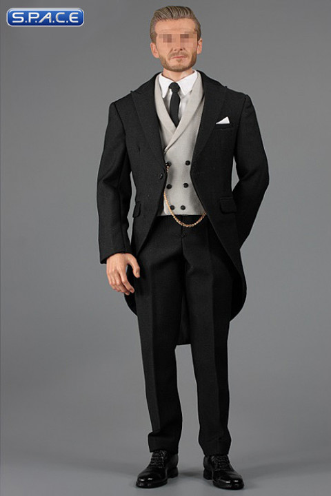 1/6 Scale black Gentleman Cutaway Set