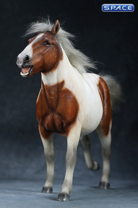 1/6 Scale chestnut & white walking Mongolica Horse