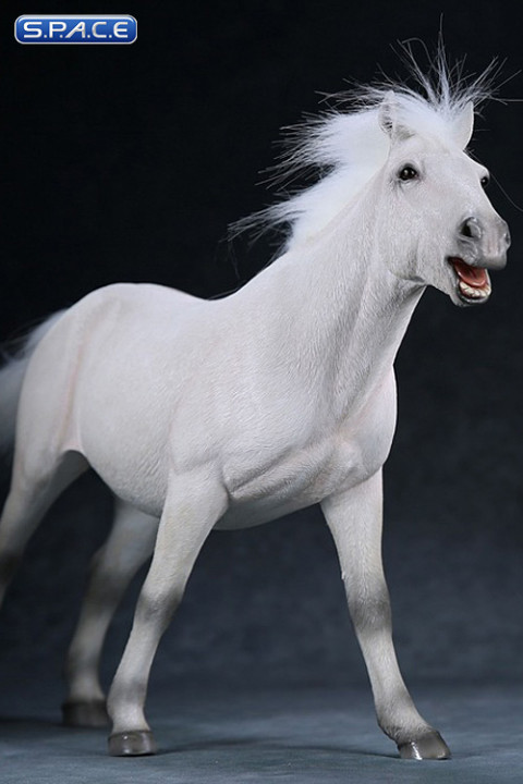 1/6 Scale white walking Mongolica Horse