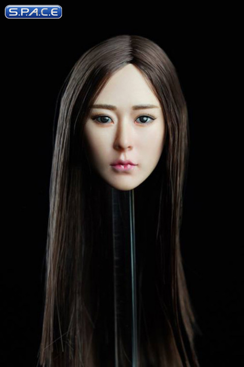 1/6 Scale Kaiwen Head Sculpt (long straight brunette hair)
