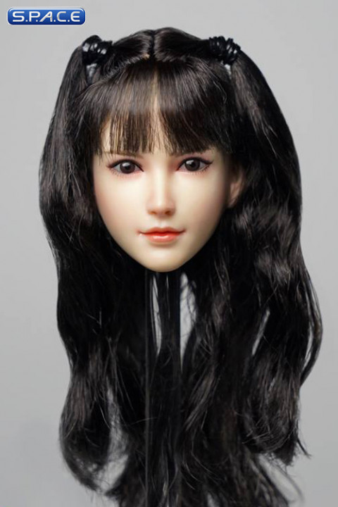 1/6 Scale Sachiko Head Sculpt (black hair with pigtails and bangs)