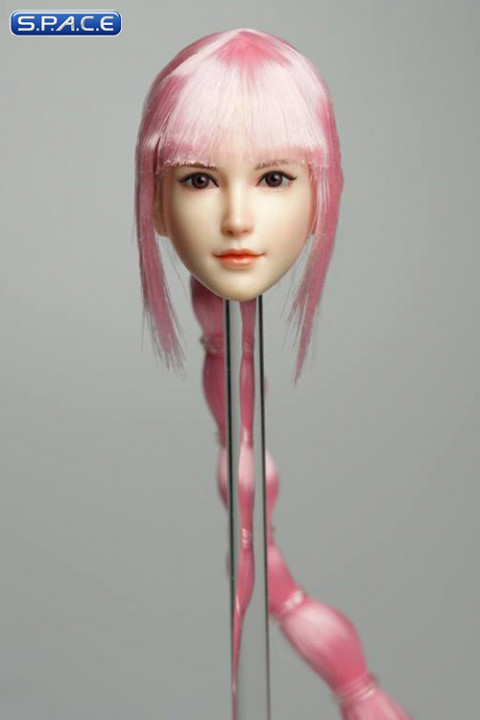 1/6 Scale Sachiko Head Sculpt (pink hair with ponytail)