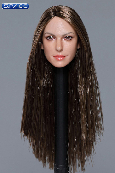 1/6 Scale Anne Head Sculpt (long dark brown straight hair)