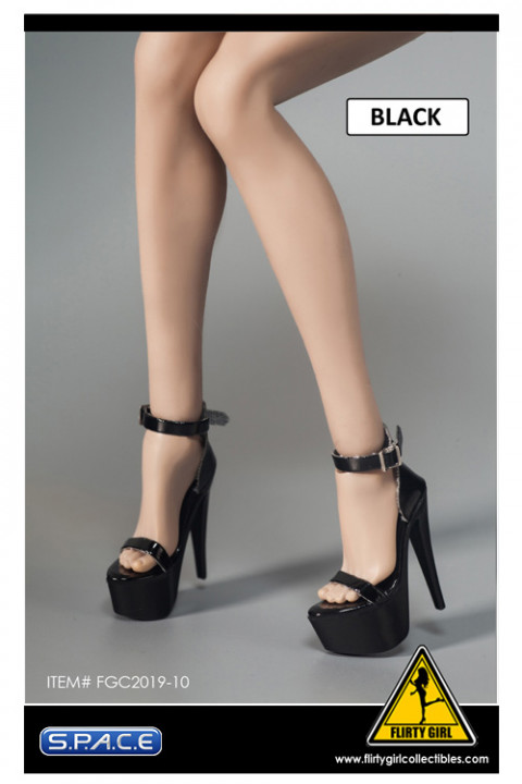 1/6 Scale Female Stilettos with ankle strap (black)
