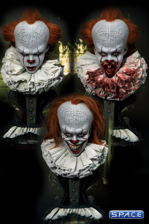 1/2 Scale 2017 Pennywise High Defintion Bust Set (Stephen Kings It)