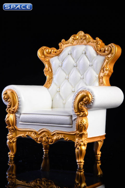 1/6 Scale white Armchair